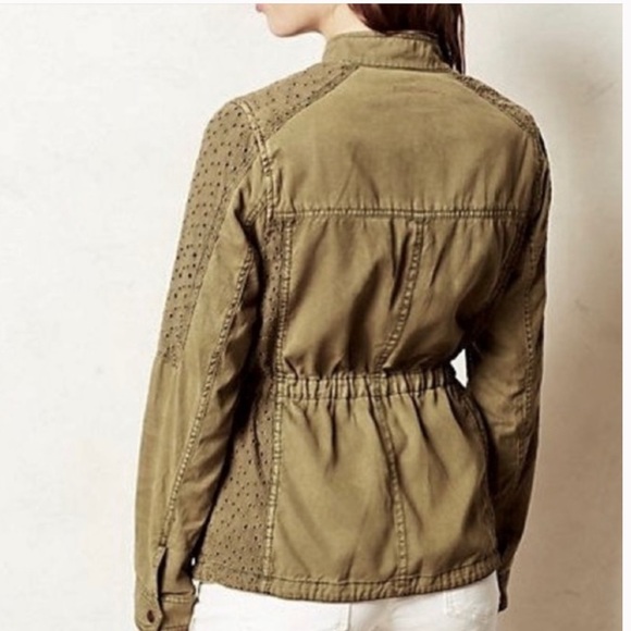 Anthropologie Hei Hei Marais Eyelet Anorak  White Jacket - Picture 2 of 14